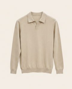Polo manga longa tricô toque Cashmere