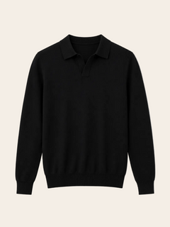 Polo manga longa tricô toque Cashmere