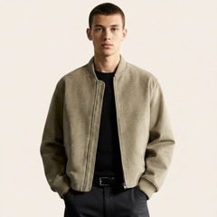 JAQUETA BOMBER EFEITO SUEDE