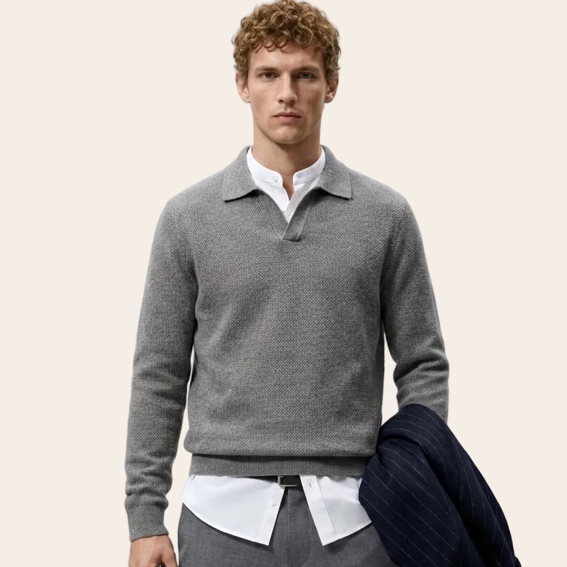 Polo manga longa Tricô Lã - CASHMERE