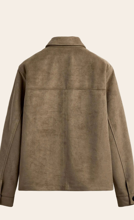 Jaqueta Efeito Suede Premium