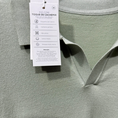 Polo sem botão toque Cashmere